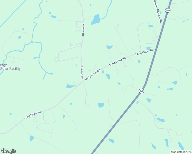 map of restaurants, bars, coffee shops, grocery stores, and more near 2307 Long Hope Road in Monroe