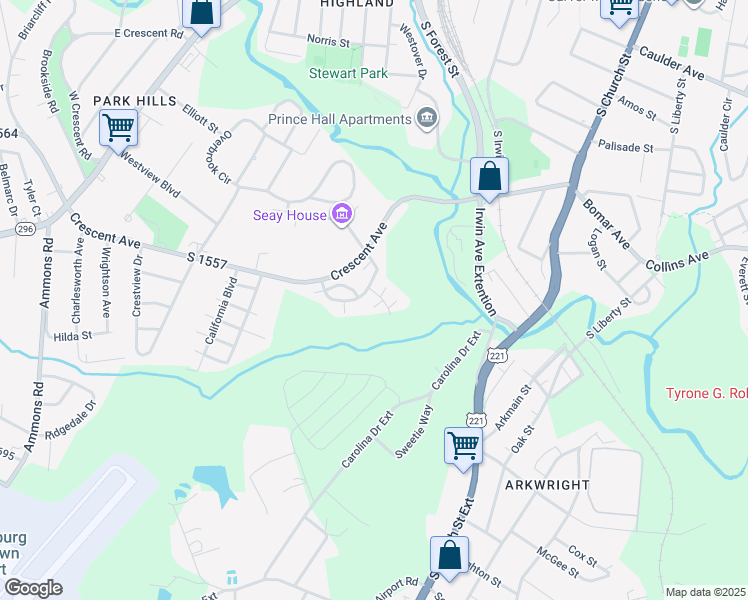 map of restaurants, bars, coffee shops, grocery stores, and more near 120 Oakview Drive in Spartanburg