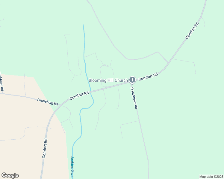 map of restaurants, bars, coffee shops, grocery stores, and more near 540 Comfort Road in Richlands