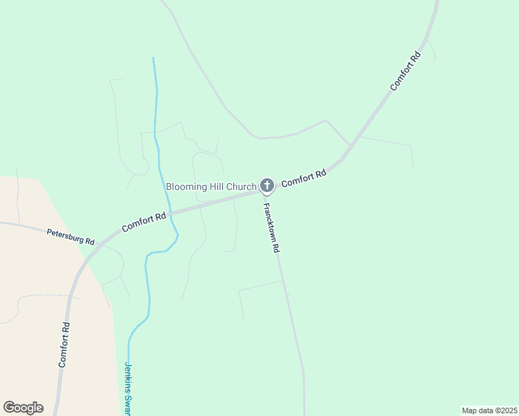 map of restaurants, bars, coffee shops, grocery stores, and more near 783 Francktown Road in Richlands