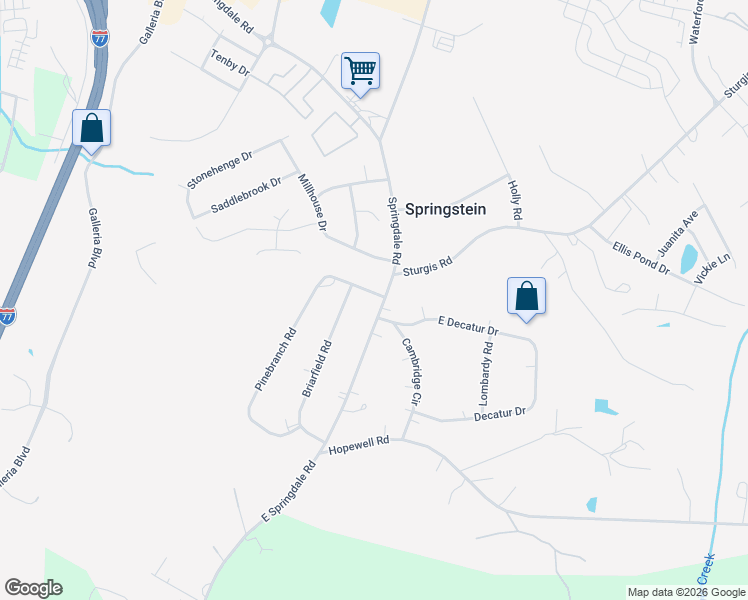 map of restaurants, bars, coffee shops, grocery stores, and more near 875 Springdale Road in Rock Hill