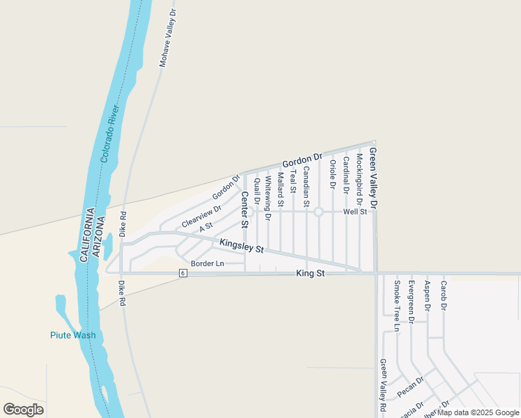 map of restaurants, bars, coffee shops, grocery stores, and more near 7870 Quail Dr in Mohave Valley