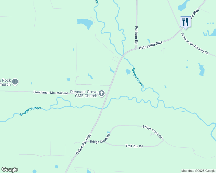 map of restaurants, bars, coffee shops, grocery stores, and more near 6523 Batesville Pike in Sherwood