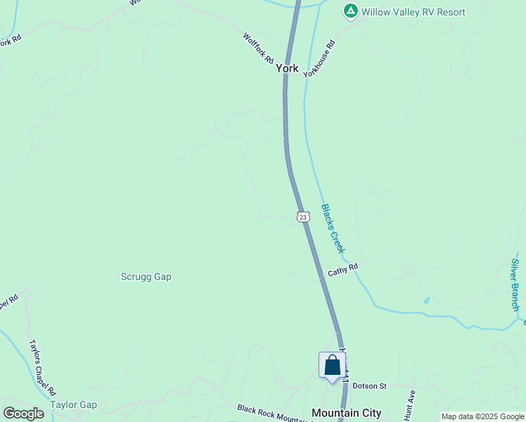 map of restaurants, bars, coffee shops, grocery stores, and more near 160 Marsen Knob Drive in Rabun Gap