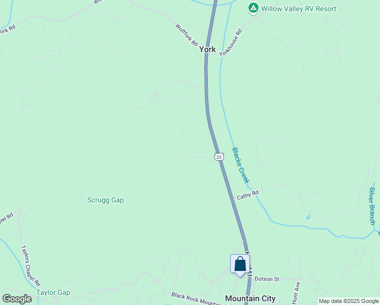 map of restaurants, bars, coffee shops, grocery stores, and more near 160 Marsen Knob Drive in Rabun Gap