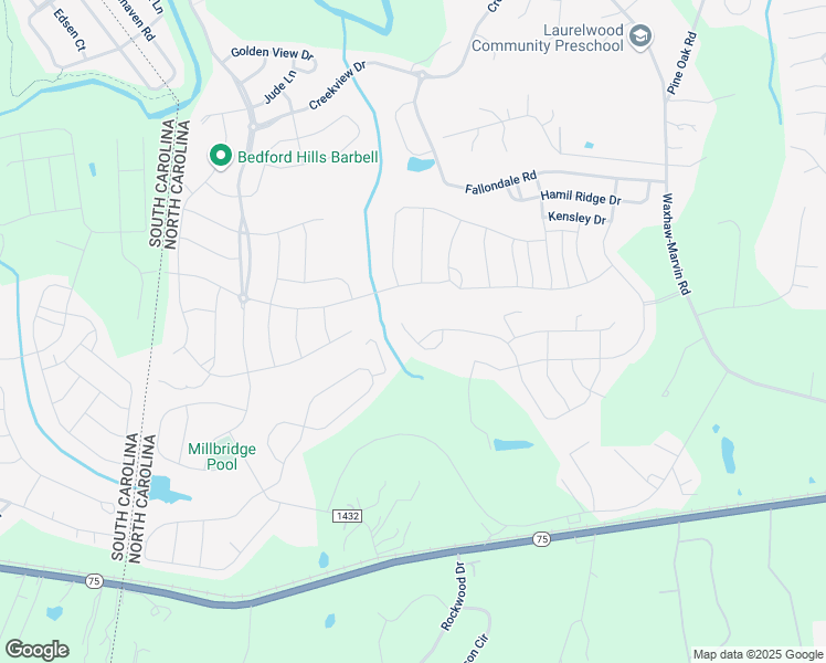 map of restaurants, bars, coffee shops, grocery stores, and more near 1121 Eddisbury Cove in Waxhaw