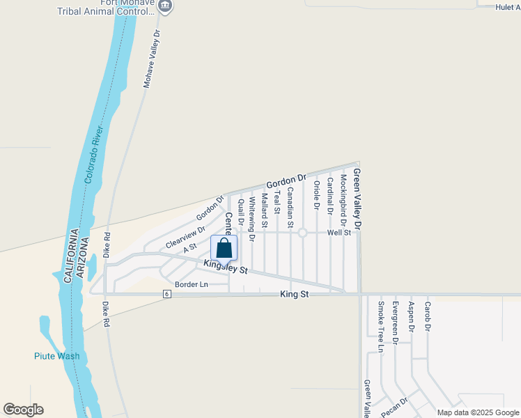 map of restaurants, bars, coffee shops, grocery stores, and more near 7822 Mallard St in Mohave Valley