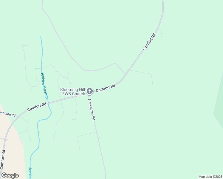 map of restaurants, bars, coffee shops, grocery stores, and more near 610 Comfort Road in Richlands