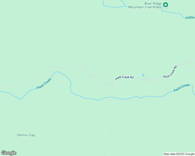 map of restaurants, bars, coffee shops, grocery stores, and more near Pack Creek Road in Fannin County