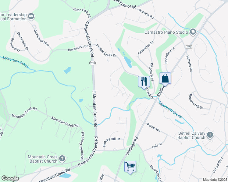 map of restaurants, bars, coffee shops, grocery stores, and more near 5 Fox Ridge Place in Taylors