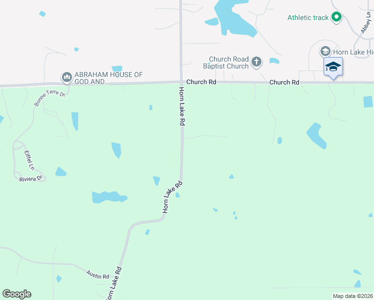 map of restaurants, bars, coffee shops, grocery stores, and more near 4620 Horn Lake Road in DeSoto County