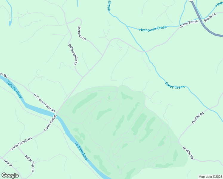 map of restaurants, bars, coffee shops, grocery stores, and more near 53 Fallen Leaf Road in Mineral Bluff