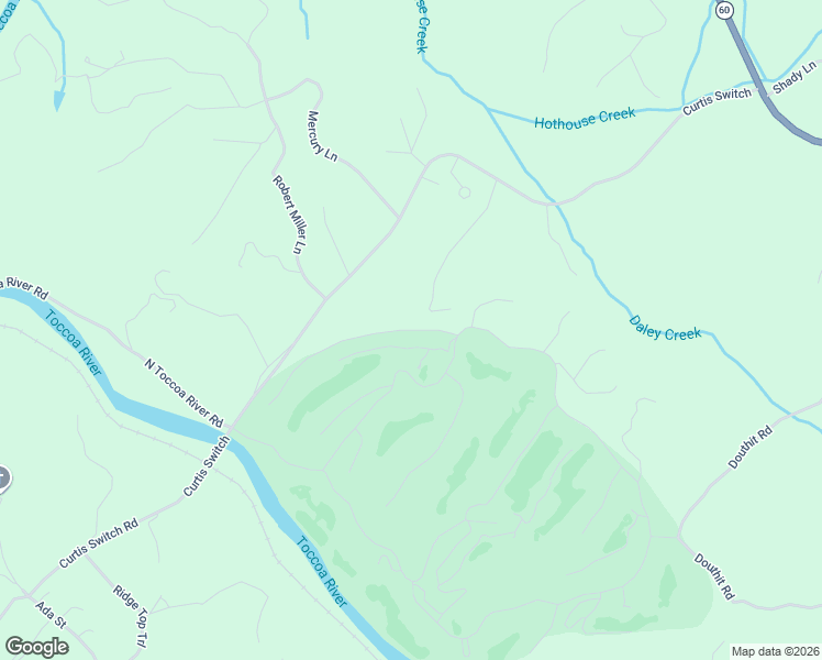 map of restaurants, bars, coffee shops, grocery stores, and more near 53 Fallen Leaf Road in Mineral Bluff