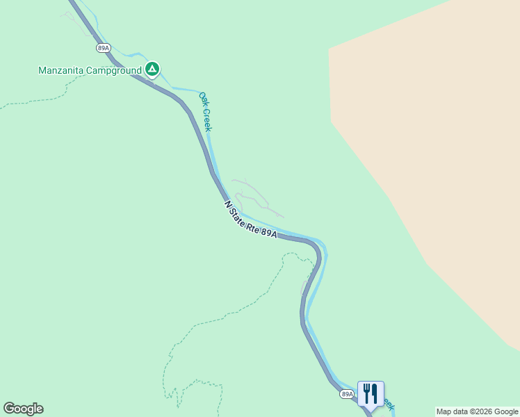 map of restaurants, bars, coffee shops, grocery stores, and more near 780 Shangri la Drive in Sedona
