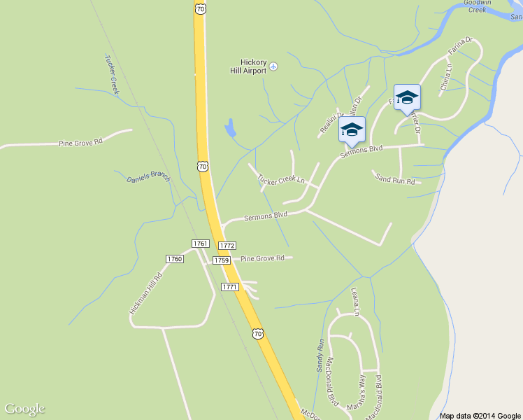 map of restaurants, bars, coffee shops, grocery stores, and more near 302 Prowler Lane in Havelock