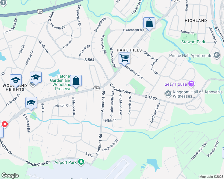 map of restaurants, bars, coffee shops, grocery stores, and more near 100 Wrightson Avenue in Spartanburg