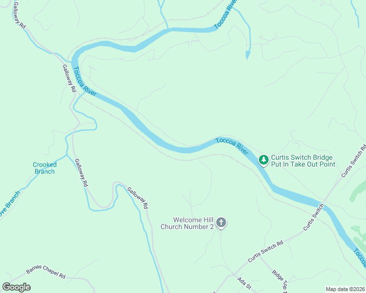 map of restaurants, bars, coffee shops, grocery stores, and more near 851 North Toccoa River Road in Mineral Bluff