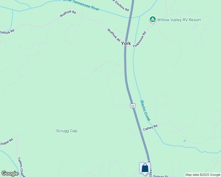 map of restaurants, bars, coffee shops, grocery stores, and more near 454 Sherin Drive in Rabun Gap