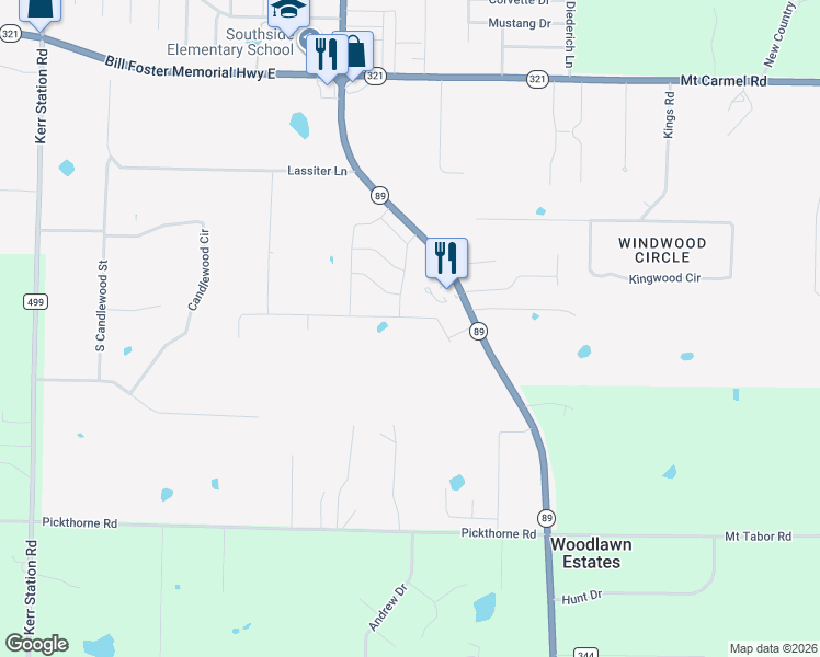 map of restaurants, bars, coffee shops, grocery stores, and more near 3472 South Pine Street in Cabot