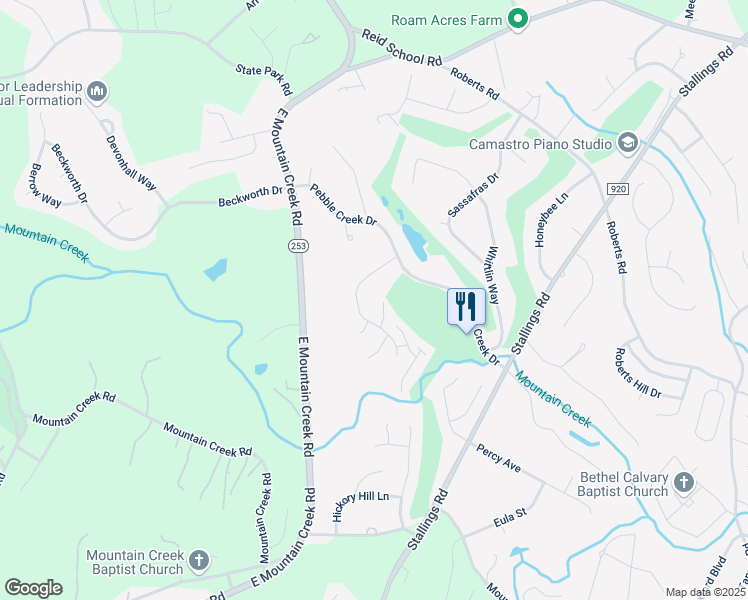 map of restaurants, bars, coffee shops, grocery stores, and more near 14 Fox Ridge Point in Taylors