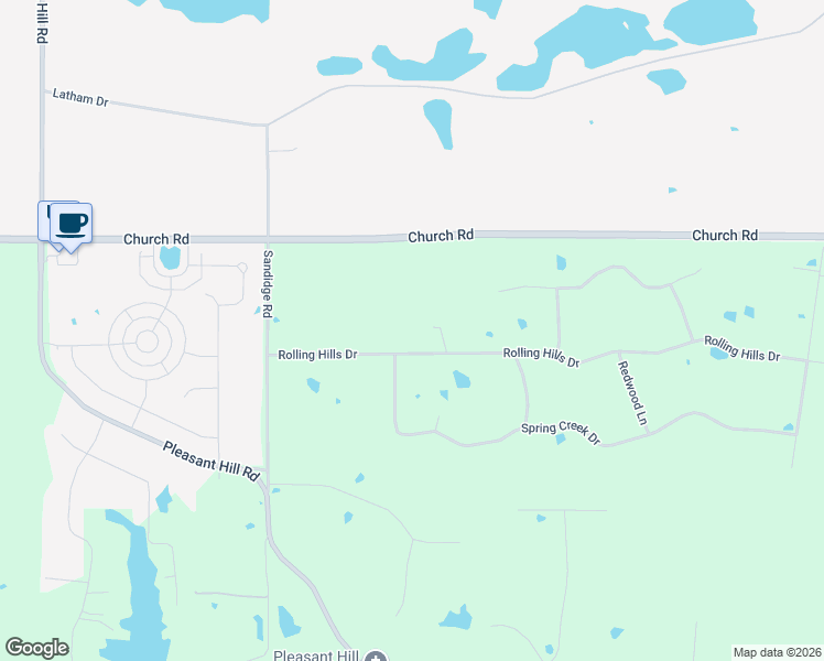map of restaurants, bars, coffee shops, grocery stores, and more near 5818 Rolling Hills Drive in Olive Branch