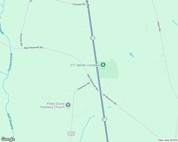 map of restaurants, bars, coffee shops, grocery stores, and more near 320 Neil Maxwell Road in Raeford