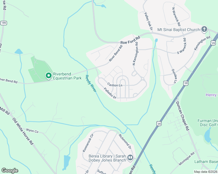 map of restaurants, bars, coffee shops, grocery stores, and more near 212 Carilion Lane in Greenville