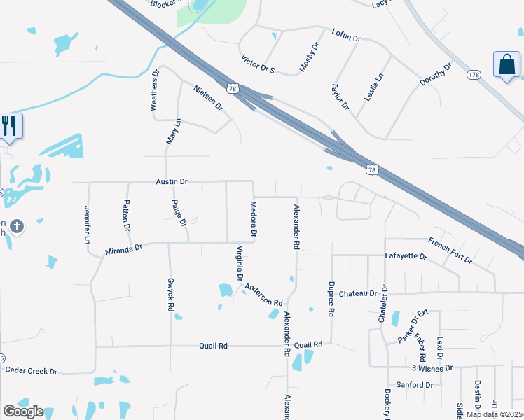 map of restaurants, bars, coffee shops, grocery stores, and more near 4806 Medora Drive in Olive Branch