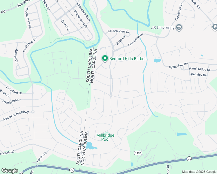 map of restaurants, bars, coffee shops, grocery stores, and more near 4004 Millbridge Parkway in Waxhaw