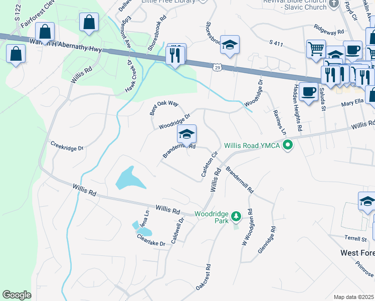 map of restaurants, bars, coffee shops, grocery stores, and more near in Spartanburg