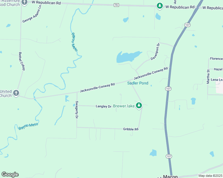 map of restaurants, bars, coffee shops, grocery stores, and more near 6005 Jacksonville Conway Road in Jacksonville