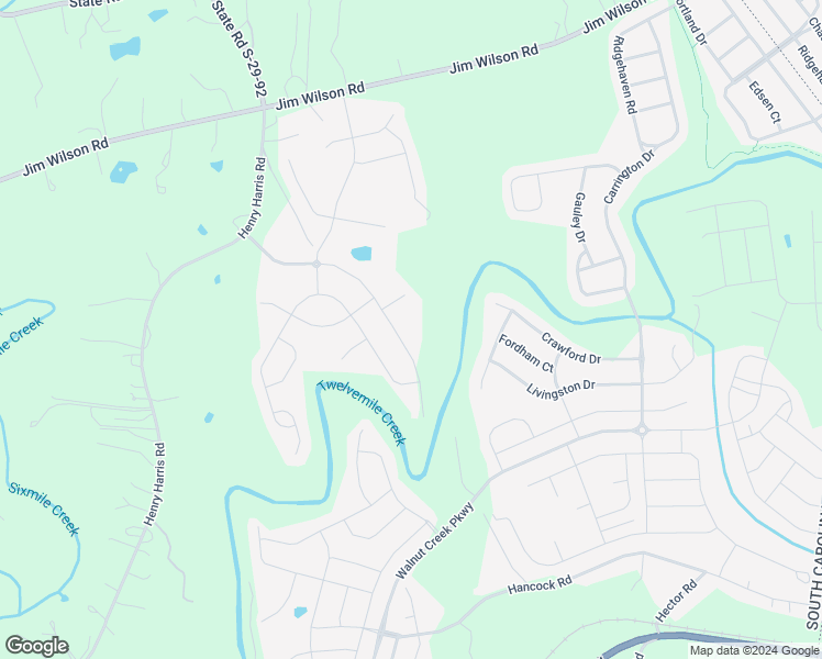 map of restaurants, bars, coffee shops, grocery stores, and more near 7262 Twelve Mile Creek Road in Lancaster