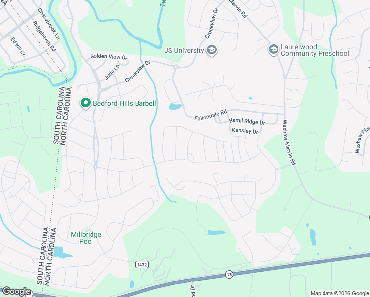 map of restaurants, bars, coffee shops, grocery stores, and more near 7007 Hamilton Mill Drive in Waxhaw