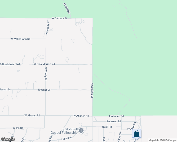 map of restaurants, bars, coffee shops, grocery stores, and more near 26500 North Catalina Street in Paulden