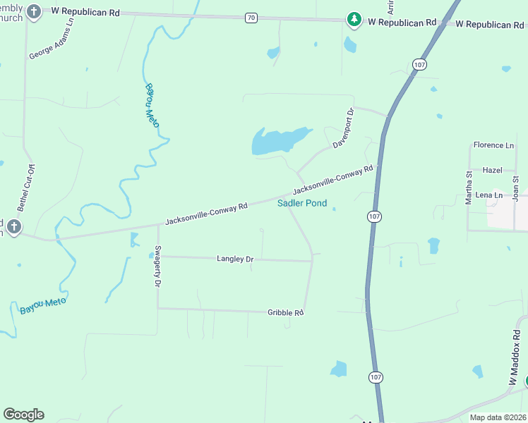 map of restaurants, bars, coffee shops, grocery stores, and more near 5907 Jacksonville Conway Road in Jacksonville