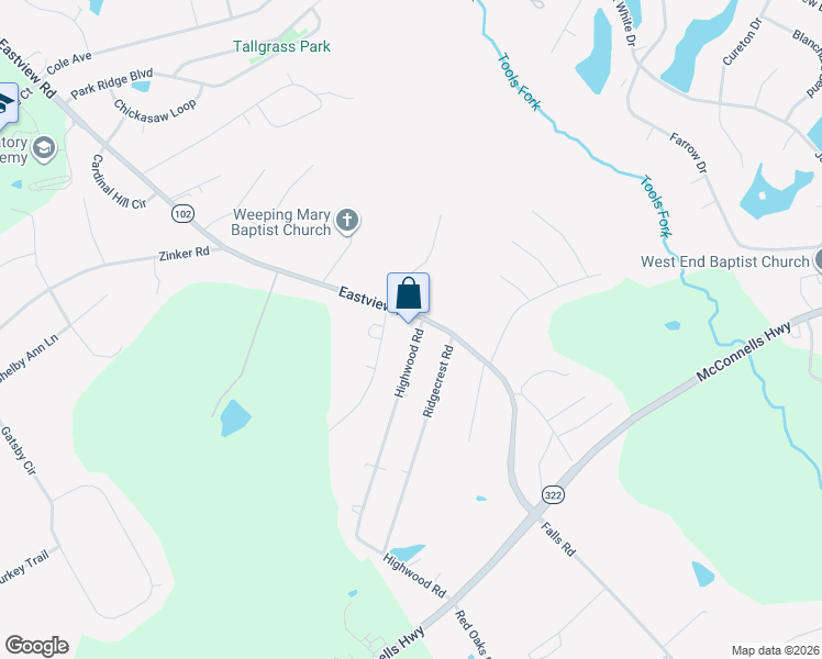 map of restaurants, bars, coffee shops, grocery stores, and more near 2035 Highwood Road in Rock Hill