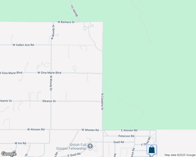 map of restaurants, bars, coffee shops, grocery stores, and more near 26500 North Catalina Street in Paulden