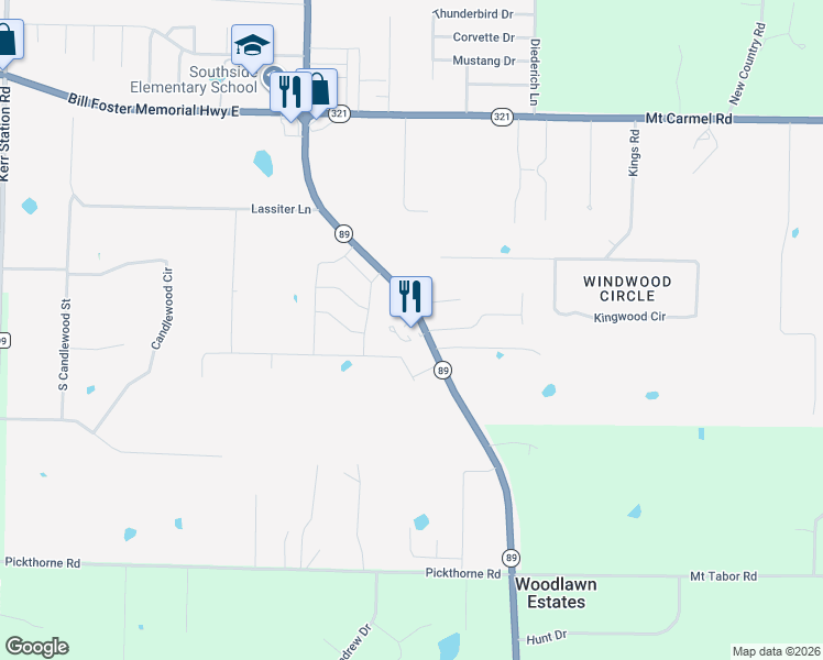 map of restaurants, bars, coffee shops, grocery stores, and more near 3472 South Pine Street in Cabot