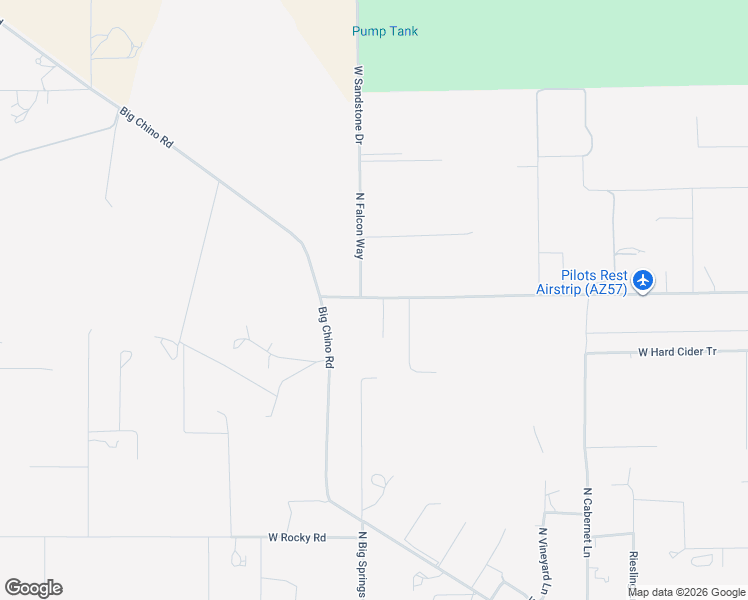 map of restaurants, bars, coffee shops, grocery stores, and more near North Falcon Way in Paulden