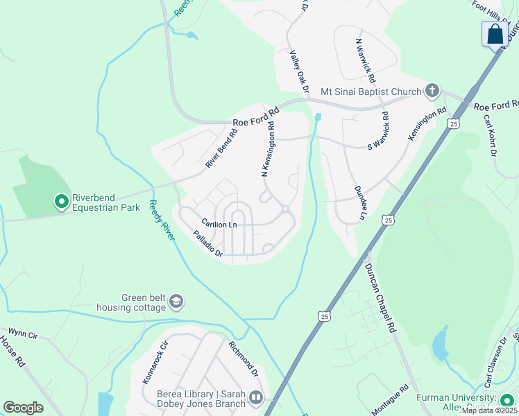 map of restaurants, bars, coffee shops, grocery stores, and more near 8 Plyler Drive in Greenville