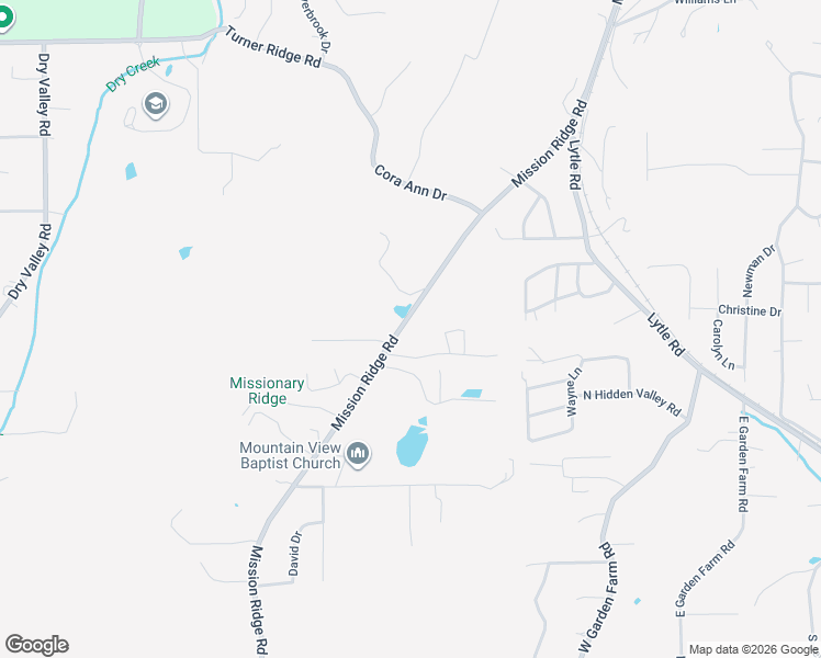 map of restaurants, bars, coffee shops, grocery stores, and more near 512 Mission Ridge Road in Rossville