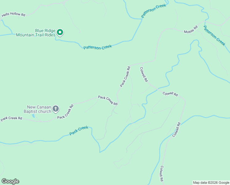map of restaurants, bars, coffee shops, grocery stores, and more near 376 Pack Creek Road in Blue Ridge
