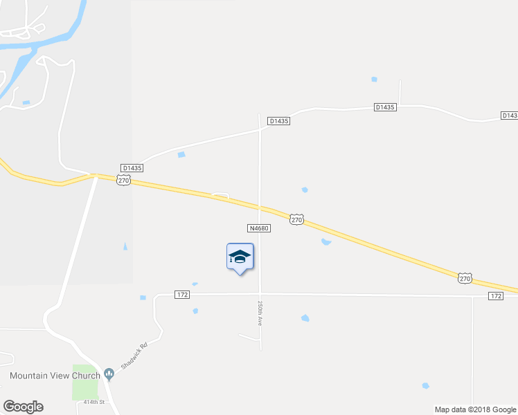 map of restaurants, bars, coffee shops, grocery stores, and more near County Road N4680 in Howe