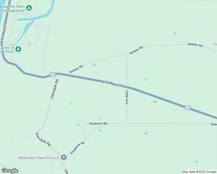 map of restaurants, bars, coffee shops, grocery stores, and more near 25051 U.S. 270 in Wister