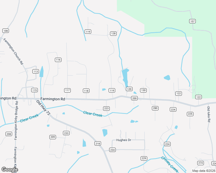 map of restaurants, bars, coffee shops, grocery stores, and more near 2-52 Eastbrook Road in Corinth