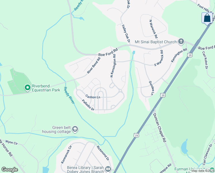 map of restaurants, bars, coffee shops, grocery stores, and more near 8 Plyler Drive in Greenville