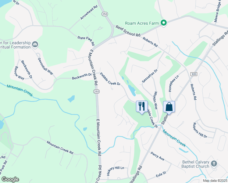 map of restaurants, bars, coffee shops, grocery stores, and more near 8 Blackberry Court in Taylors