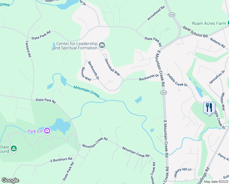 map of restaurants, bars, coffee shops, grocery stores, and more near 113 Beckworth Drive in Taylors