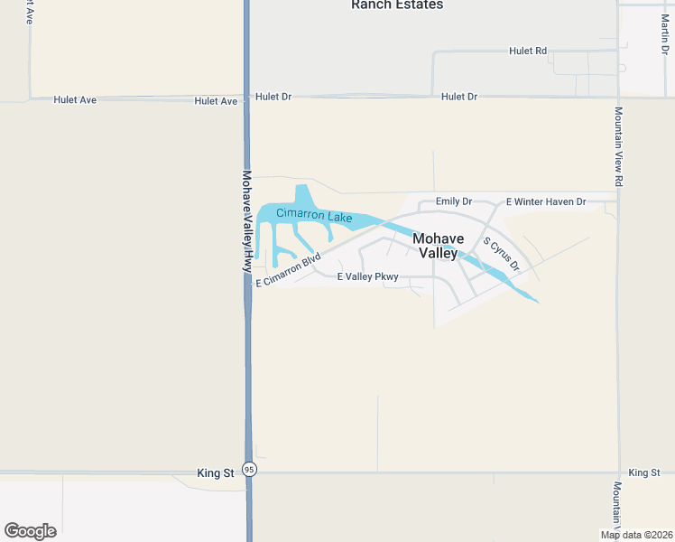 map of restaurants, bars, coffee shops, grocery stores, and more near 1617 Valley Park Way in Mohave Valley