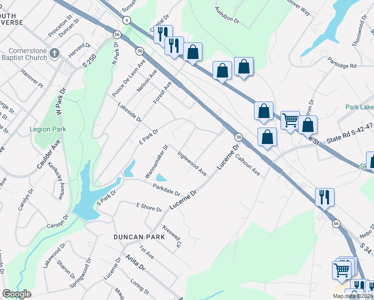 map of restaurants, bars, coffee shops, grocery stores, and more near 208 Wildwood Street in Spartanburg